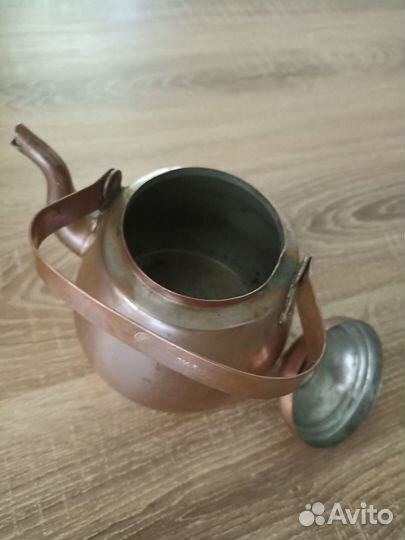 Антикварный медный чайник Финляндия