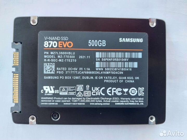 SSD Samsung 870 evo 500gb