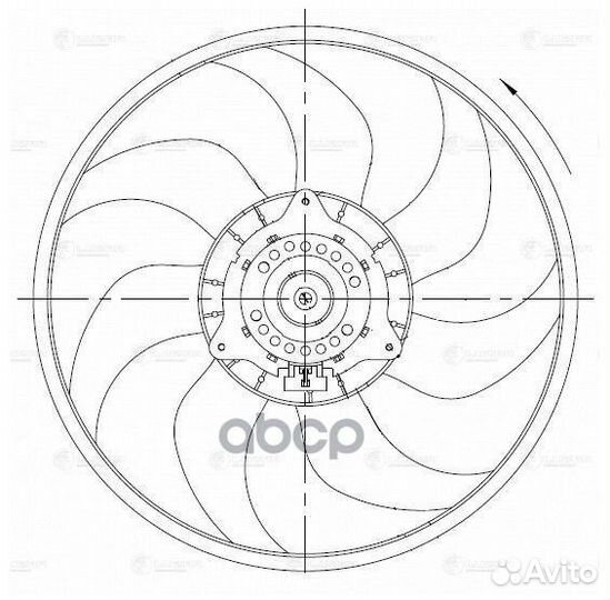 Вентилятор радиатора fiat ducato 2.3D 390mm LFc