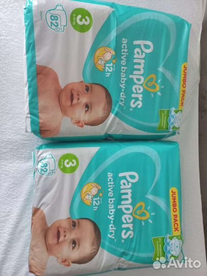 Подгузники pampers active baby dry 3