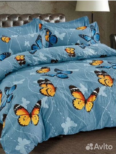 Постельное белье креп евро двуспальное