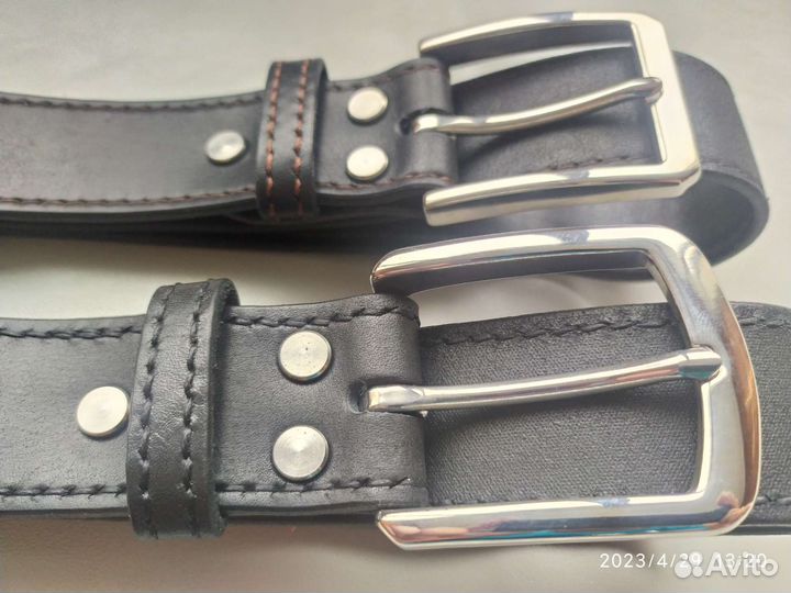 Мужской кожаный ремень ручной работы