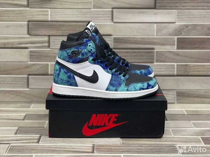 Кроссовки Air Jordan 1 Tie-Dye (36-45)