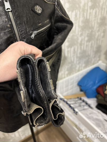 Кожаная куртка мужская 48 50