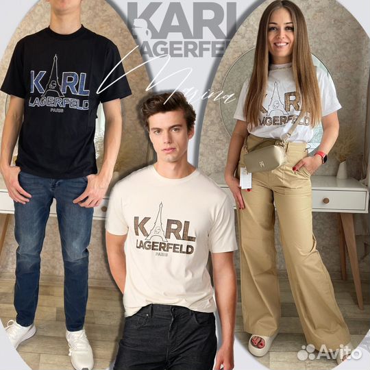 Новые футболки karl lagerfeld унисекс S-XL