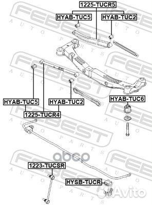 Тяга подвески поперечная зад прав/лев 1225T