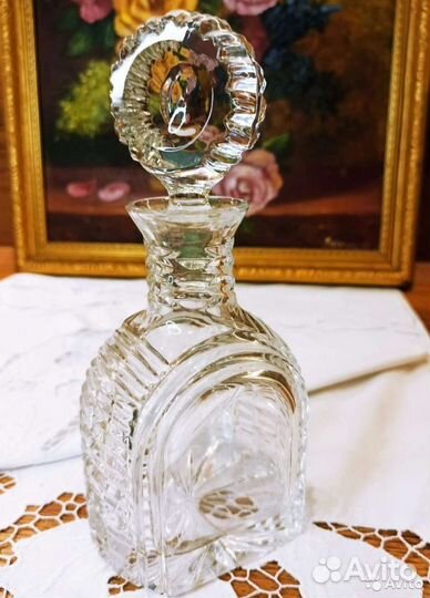 Графин штоф кувшин кобальт Дятковский хрусталь