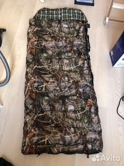 Спальный мешок Prival Степной XL кмф молния слева