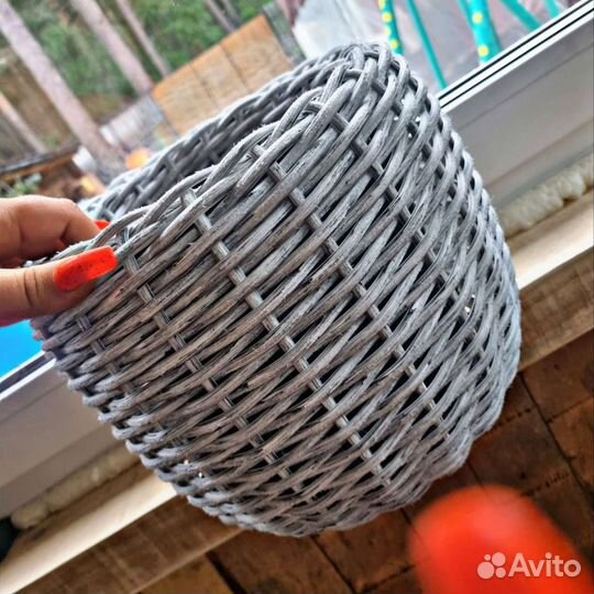 Горшки из ротанга