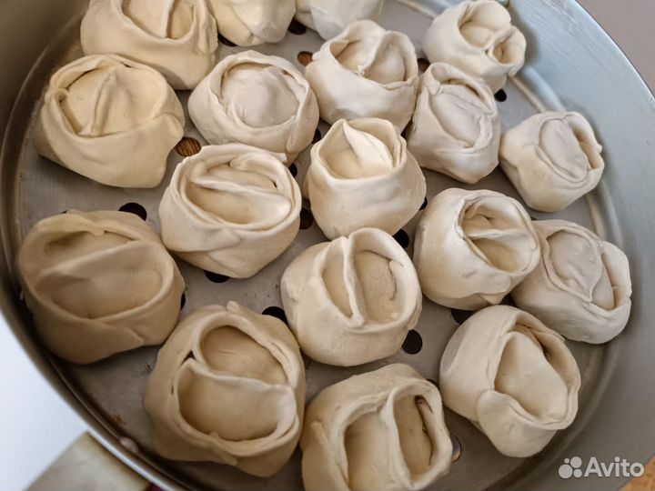 Манты с мясом и мясо-картофельные