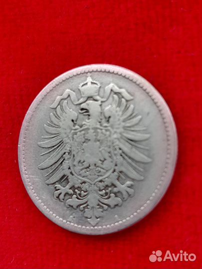 1 марка 1875г Серебро