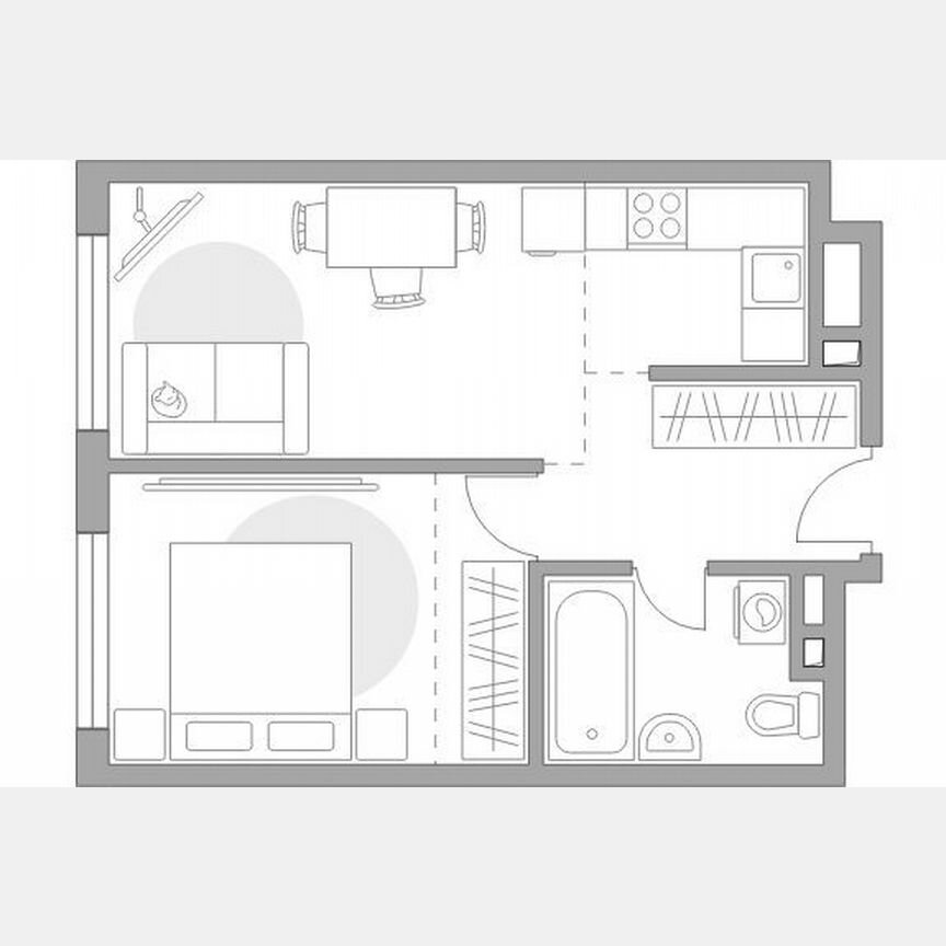 1-к. квартира, 41,1 м², 15/30 эт.