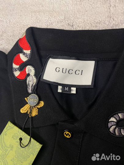 Футболка gucci polo snake