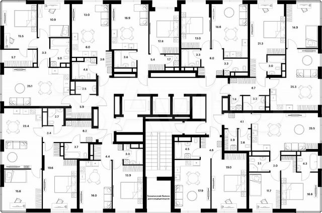 1-к. квартира, 46 м², 15/26 эт.