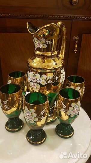 Набор графин со стаканами Богемия Смальта Лепка