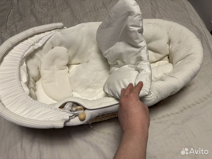 Плетеная люлька колыбель для новорожденного