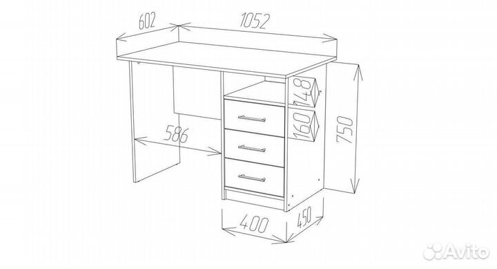 Стол письменный Фронда-1
