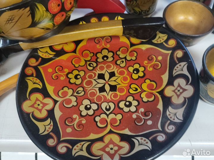 Посуда расписная из дерева СССР