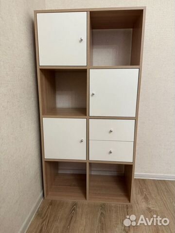 Стеллаж IKEA аналог 8(2х4)ячеек Дуб Кубинка