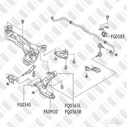 Опора шаровая нижняя левая/правая nissan Primera 0