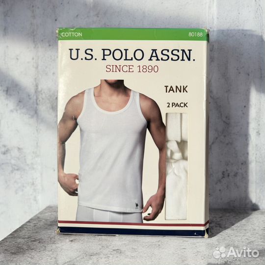 Майка белая мужская