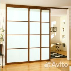 Раздвижные перегородки с дверью