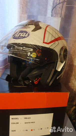 Мотошлем открытый L