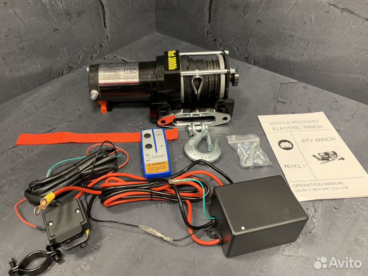 Лебедка Electric Winch 3000lbs/1360кг кевлар