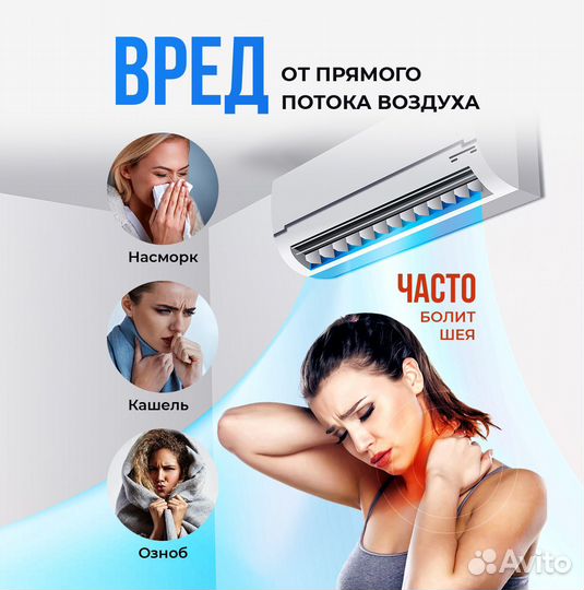 Экран-отражатель для настенного кондиционера 80 см