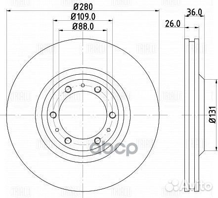 Диск тормозной для а/м Great Wall Hover (05) /H