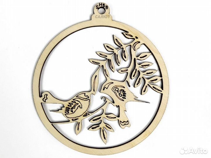 Набор дерев. елочных игрушек SH58 (10шт)