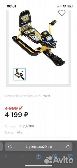 Снегокат для двоих