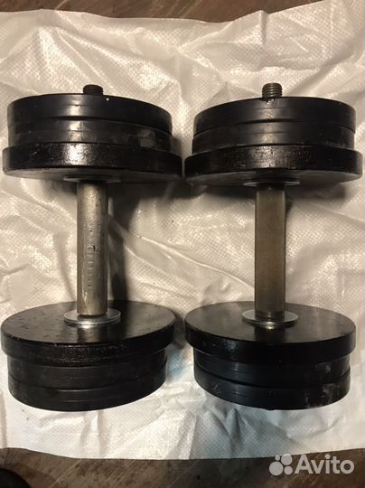 Гантели разборные по 12кг каждая