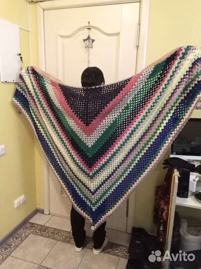 Платок шаль ручной вязки