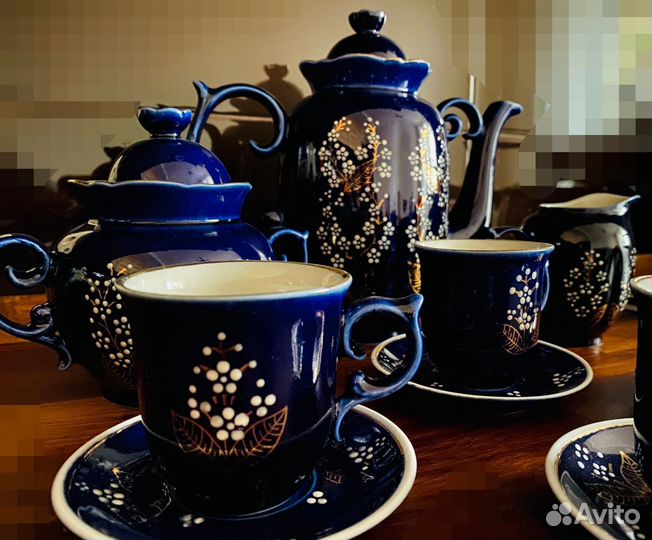 Сервиз кобальт Брoнницкий завод, kahla