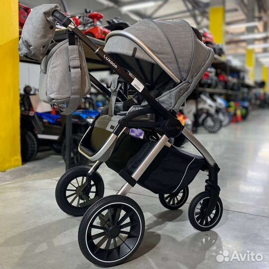 Коляска 2 в 1 luxmom 750 (серый)