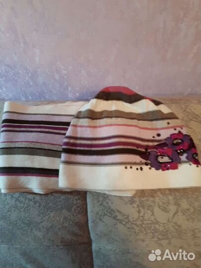 Комплект шапка с шарфом