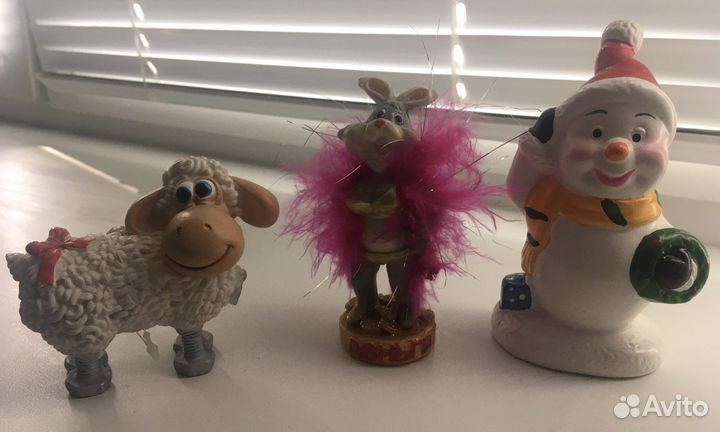 Фигурка статуэтка 9шт. кактус петух гном сова