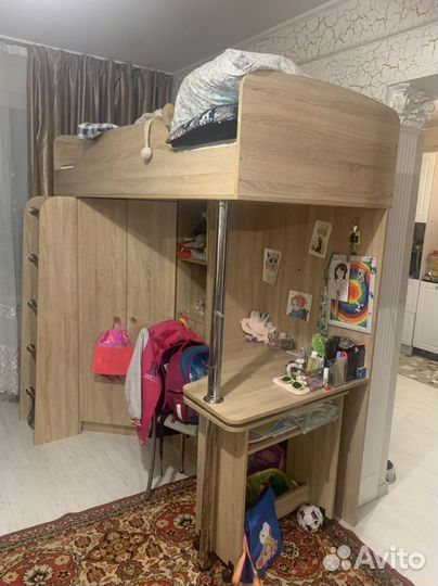 Двухъярусная кровать бу с матрасами