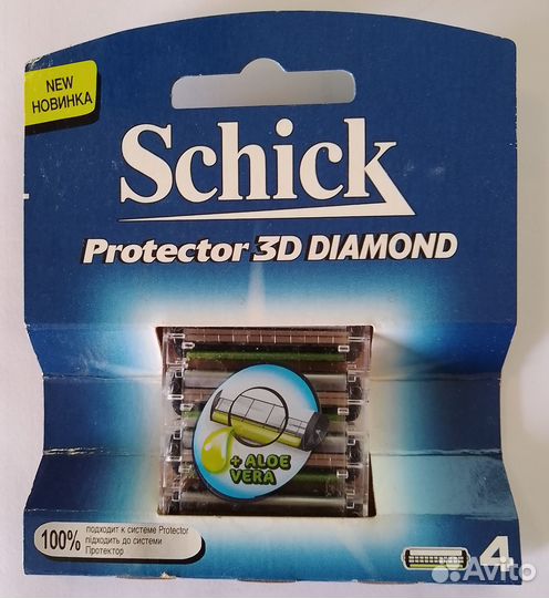 Сменные кассеты Schick Protector 3D diamond