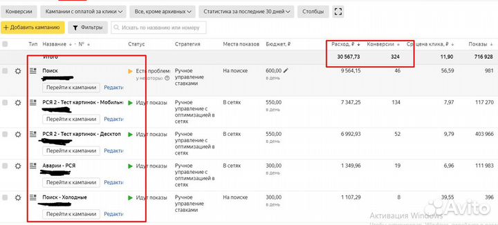 Настройка Яндекс Директ