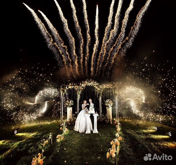 Пиротехническое шоу горящие сердца