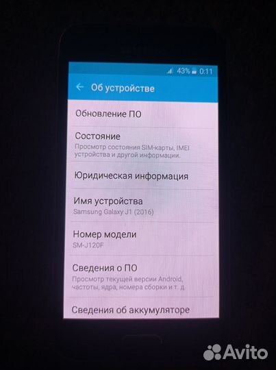 Samsung Galaxy J1 (2016) SM-J120F/DS, 8 ГБ