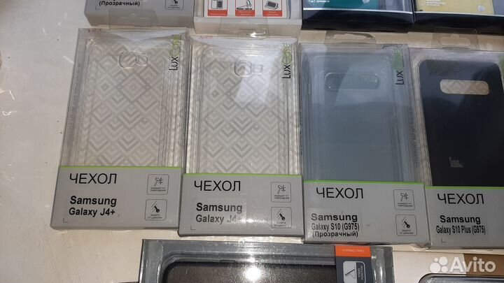 Чехлы для телефонов 31 шт Samsung, Huawei + пленки