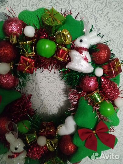 Новогодний венок на дверь