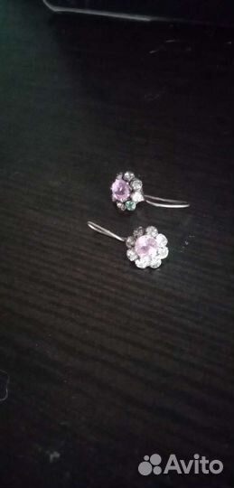 Серьги серебро 875