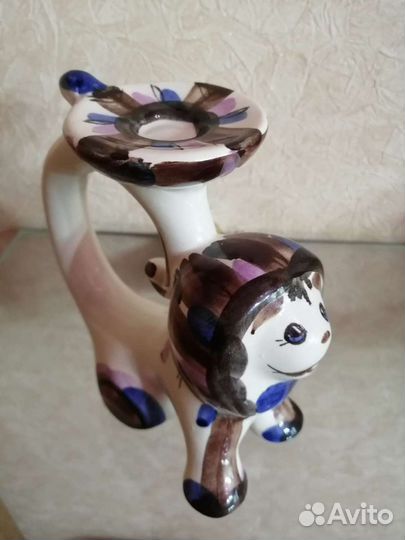 Подсвечник Лев зик Конаково СССР