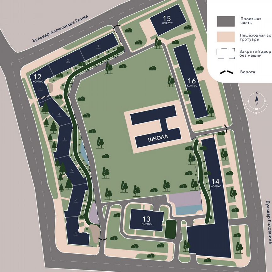 Квартира-студия, 30,6 м², 6/13 эт.