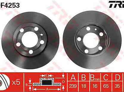 Диск тормозной TRW DF4253