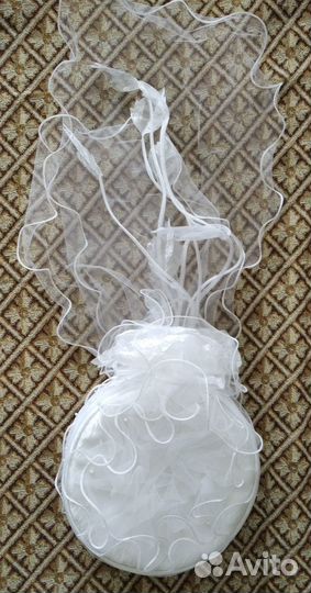 Свадебная шляпка с короткой фатой